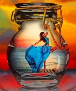 Woman In Bottle Art Paint By Numbers