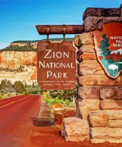 Zion National Park Landscape Paint By Numbers