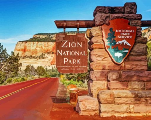 Zion National Park Landscape Paint By Numbers