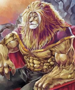 Aesthetic Lion Man Paint By Numbers