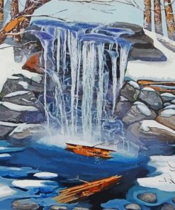 Aesthetic Winter Waterfall Art Paint By Numbers