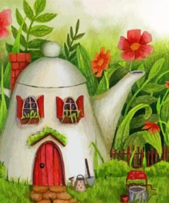 Aesthetic Fantasy Gnomes House Paint By Numbers