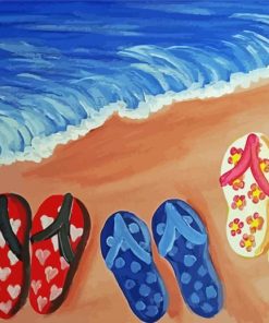 Aesthetic Flip Flop Beach Paint By Numbers