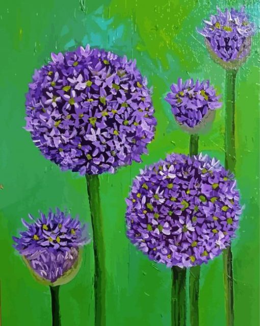 Allium Flowers Art Paint By Numbers