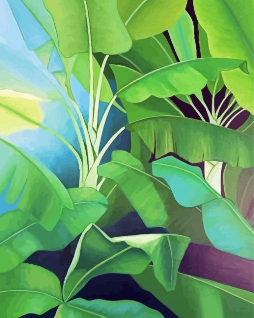 Banana Leaves Plant Paint By Numbers