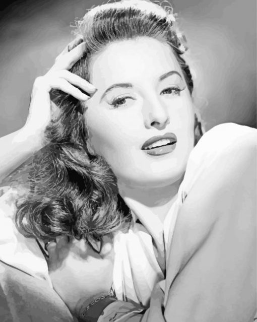 black And White Barbara Stanwyck Paint By Numbers