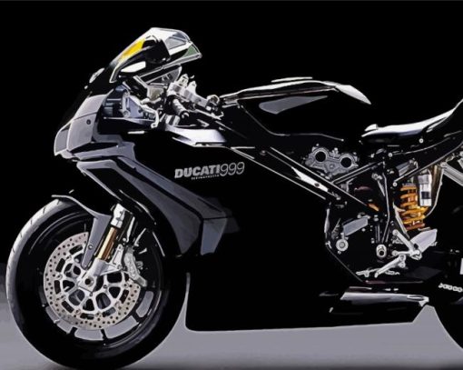 Black Ducati 999 Paint By Numbers