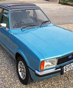 Blue Ford Cortina Paint By Numbers