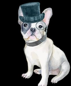 Bulldog With Hat Paint By Numbers