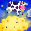 Cartoon Cow Jumping Over The Moon Paint By Numbers