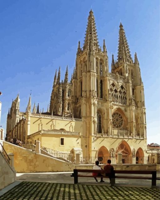 Cathedral Of Saint Mary Spain Burgos Paint By Numbers