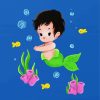 Cute Baby Mermaid Paint By Numbers