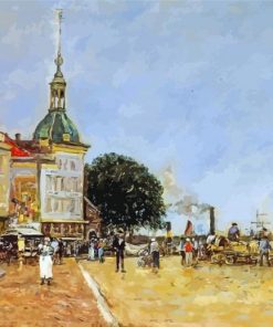 Dodrecht By Eugene Boudin Paint By Numbers