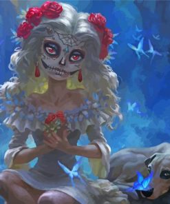 Fantasy Sugar Skull Girl Paint By Numbers