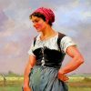 Farm Lady Wearing Bodice Paint By Numbers