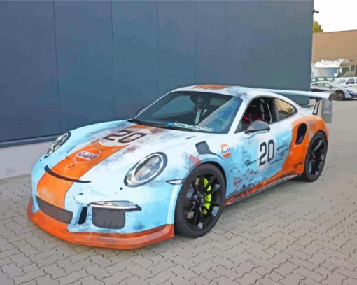 Gulf Porsche Paint By Numbers