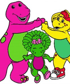 Happy Barney And Friends Paint By Numbers