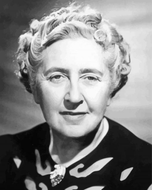 Monochrome Agatha Christie Paint By Numbers