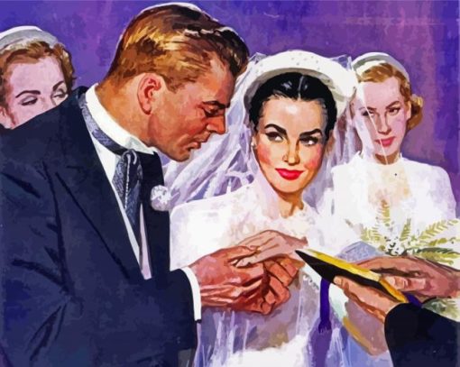 Old Vintage Wedding Art Paint By Numbers