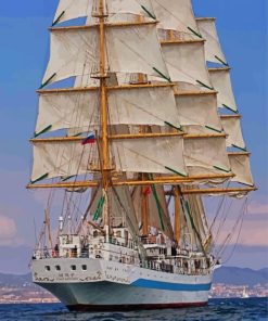 Rigged Ship Paint By Numbers