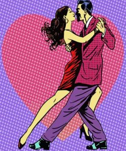 Romantic Dancers Pop Art Paint By Numbers