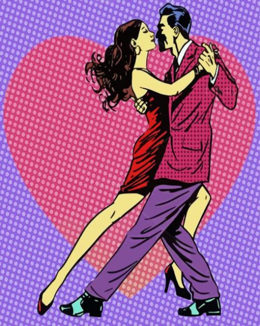 Romantic Dancers Pop Art Paint By Numbers