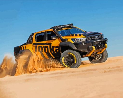 Tonka Toyota In Desert Paint By Numbers