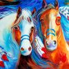 Two Tribal Horses Paint By Numbers