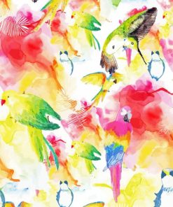 Abstract Tropical Birds Paint By Numbers