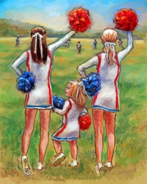 Aesthetic Girls Cheerleading Art Paint By Numbers