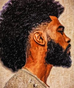 African American Men Side Profile Paint By Numbers