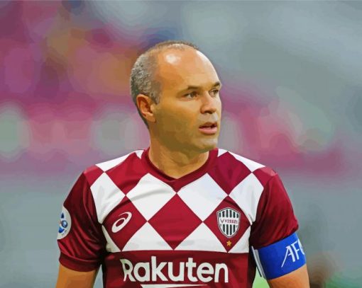 Andres Iniesta Footballer Paint By Numbers