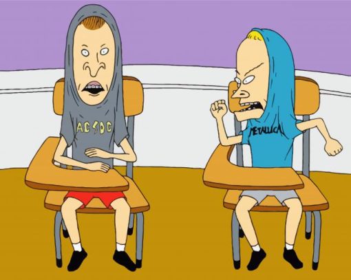 Beavis and Butt Head Animation Characters Paint By Numbers