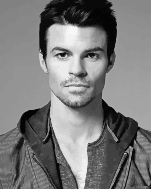 Black An White Daniel Gillies Paint By Numbers