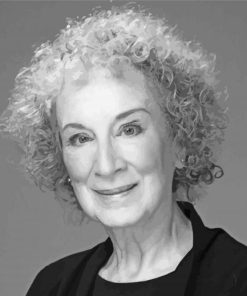 Black And White Poet Margaret Atwood Paint By Numbers