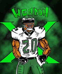 Brian Dawkins Weapon X Paint By Numbers