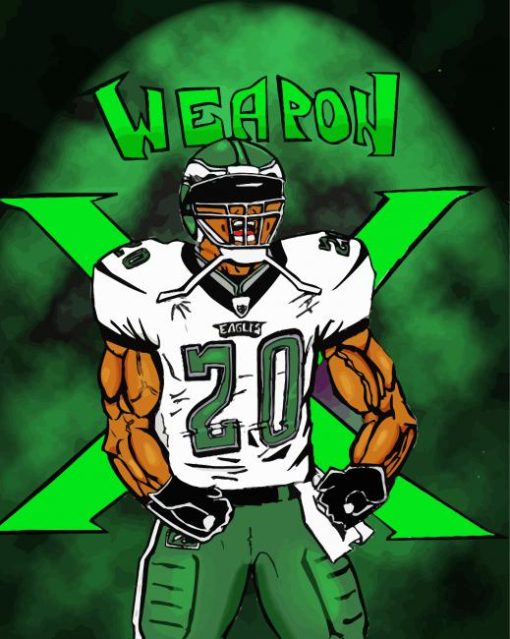 Brian Dawkins Weapon X Paint By Numbers