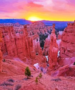 Bryce National Park At Sunset Paint By Numbers