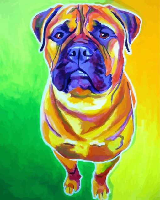 Bull Mastiff Art Paint By Numbers