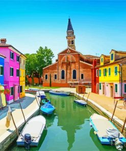 Colorful Towns Burano Paint By Numbers