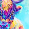 Colorful Highland Cow Paint By Number