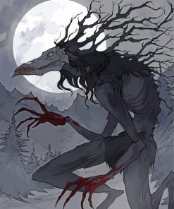 Creepy Wendigo Art Paint By Numbers