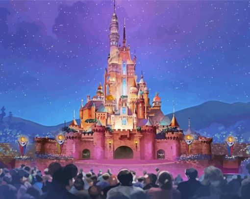 Disney Hong Kong Castle Paint By Numbers