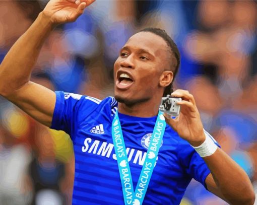 Drogba Footballer Art Paint By Numbers