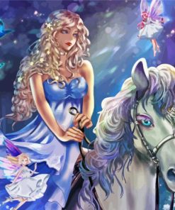 Fairy And Unicorn Paint By Numbers