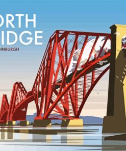 Forth Bridge Illustration Paint By Numbers