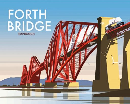 Forth Bridge Illustration Paint By Numbers