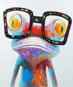 Frog Wearing Glasses Art Paint By Numbers