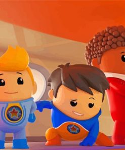 Go Jetters Animated Serie Characters Paint By Numbers