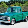 Green 1971 Ford Pickup Paint By Numbers